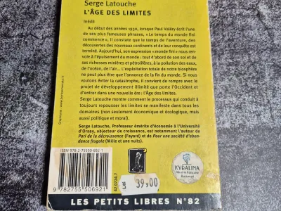 Serge Latouche, L'Age des limites